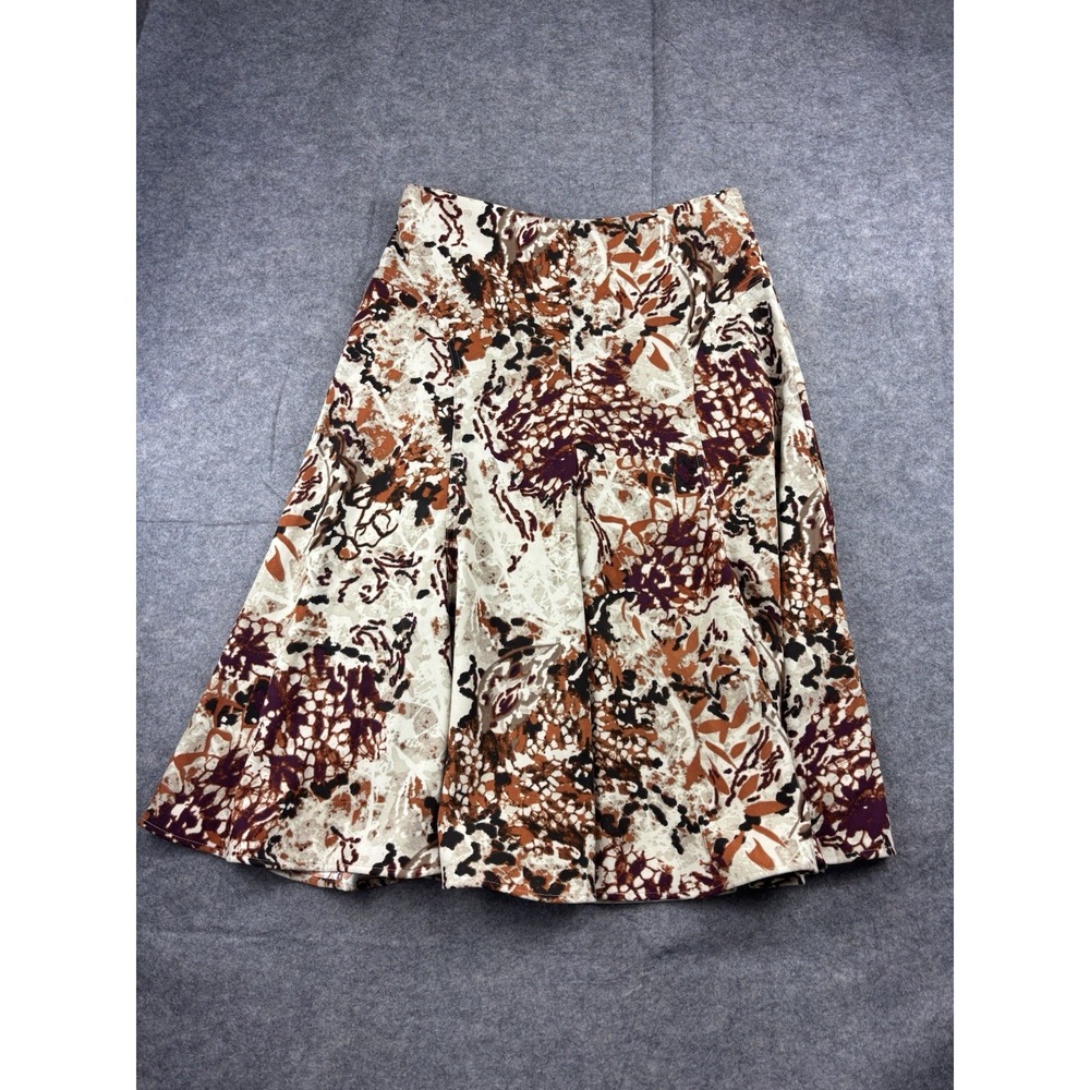 Christopher & Banks Midi A-Line Skirt Women 6P Faux Suede Western Country Artsy